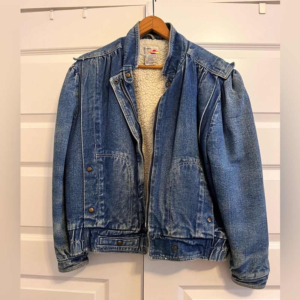 Vintage 80s Denim Bomber Jacket